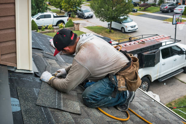 Professional Roofing technician working in White Lake, NY